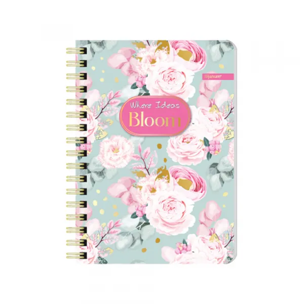 Ilijanum Sveska A6 Bloom spirala dikto 60l Slika 4