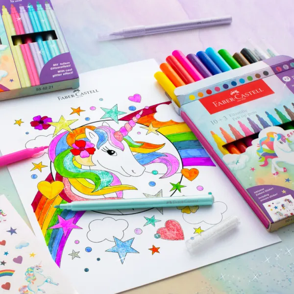 Flomaster školski Faber Castell Unicorn 1/10+3 554213 Slika 3