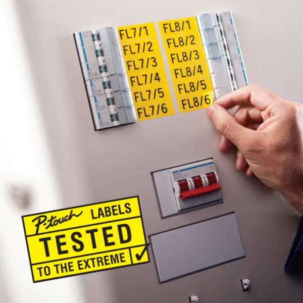 Brother TZe-555 bela na plavo 24mm Slika 3