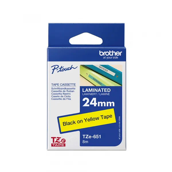 Brother TZe-651 crna na žuto 24mm Slika 1