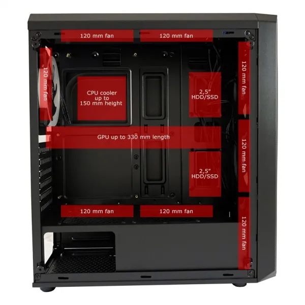 TOWER LC Power LC-703B-ON "Quad-Luxx" Gaming Slika 2