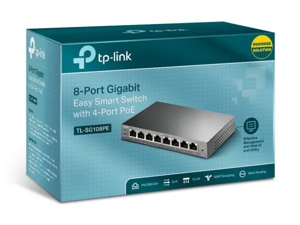TP-Link Switch TP Link TL-SG108PE 8-port 10/100/1000/4PoE/Metal Slika 1