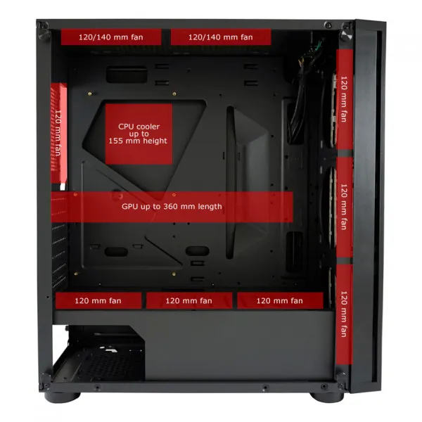 Kućište LC Power LC-800B-ON Interlayer X Gaming Mid-Tower Slika 4