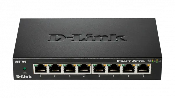 LAN Switch D-Link DGS-108GL/E 10/100/1000Mbps 8port Metal Gigabit Slika 1
