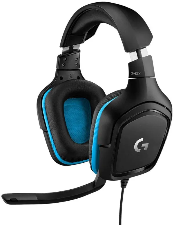 Slusalice sa mikrofonom Logitech G432 Black Blue 981-000770 Slika 1