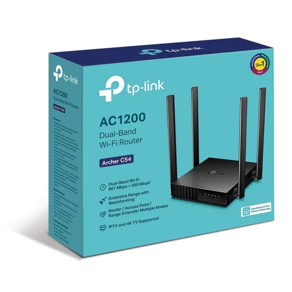 TP-Link LAN Router TP-LINK ARCHER C54 AC1200/2,4-5GHz/4 antene/AP/RE Slika 4