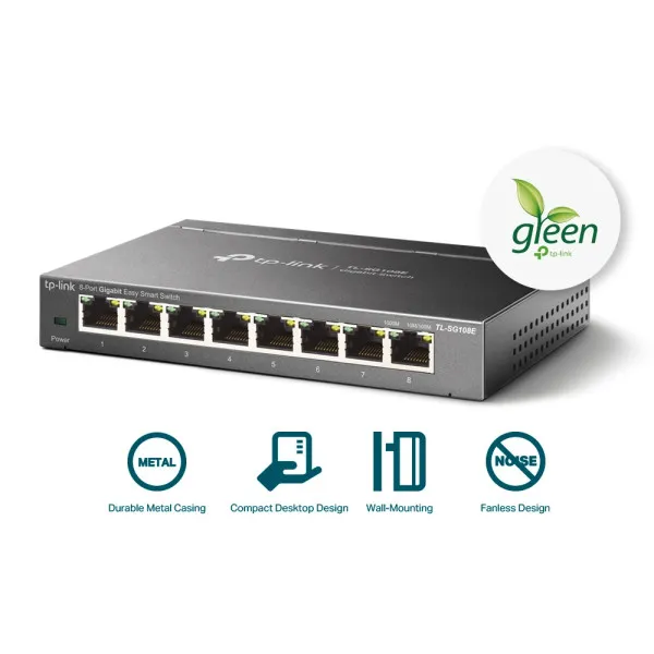 TP-Link LAN Switch TP-LINK TL-SG108E Gigabit 10/100/1000Mbps Slika 3