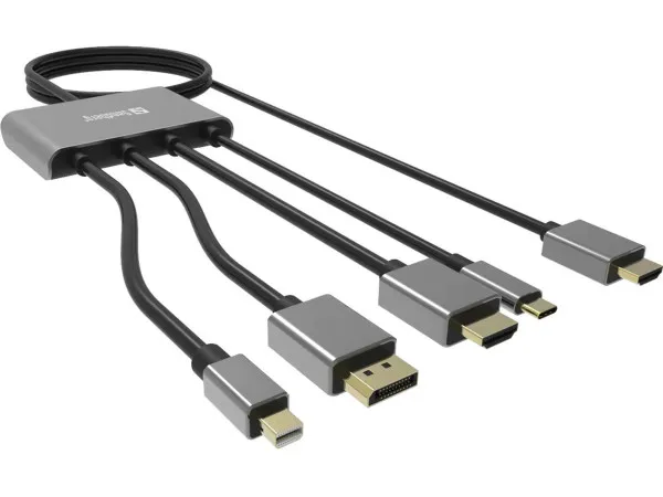 Kabl-display HUB Sandberg All-In-One USB C/DP/m DP/HDMI - HDMI 2m 509-21 Slika 1