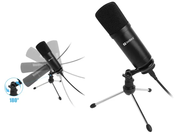 Stoni mikrofon Sandberg Streamer USB Desk sa tripodom 126-09 Slika 1