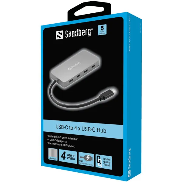 USB HUB 4 port Sandberg USB C - USB C 136-41 Slika 2