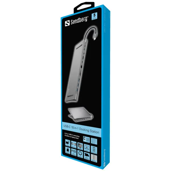 Docking station Sandberg 10in1 USB-C - HDMI/VGA/LAN/3xUSB 3.0/USB C 136-31 Slika 3