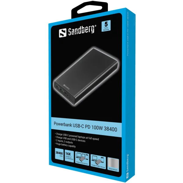 Powerbank Sandberg USB-C 420-63 38400mAh 100W Slika 2