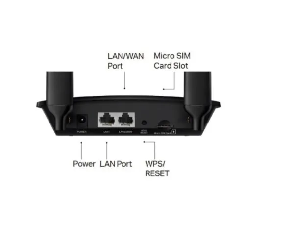 TP-Link LAN Router TP-LINK TL-MR100 3G/4G LTE WiFi 5 DualBand 1xLAN/1xWAN 150mb/s Slika 2