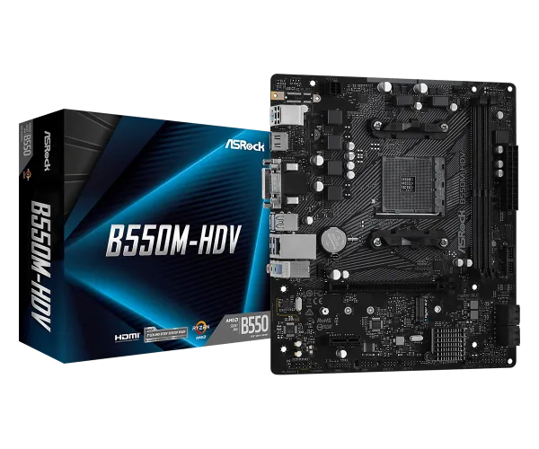 MB AM4 ASRock B550M-HDV 90-MXBDJ0-A0UAYZ Slika 1