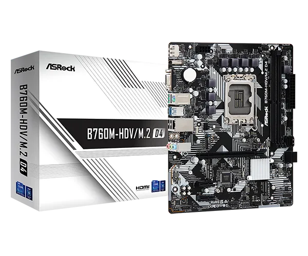 MB s1700 ASRock B760M-HDV/M.2 D4 90-MXBL40-A0UAYZ Slika 1