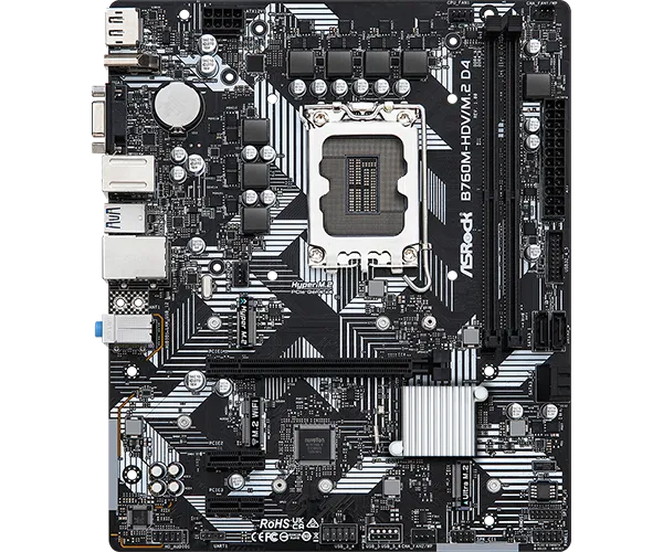 MB s1700 ASRock B760M-HDV/M.2 D4 90-MXBL40-A0UAYZ Slika 2