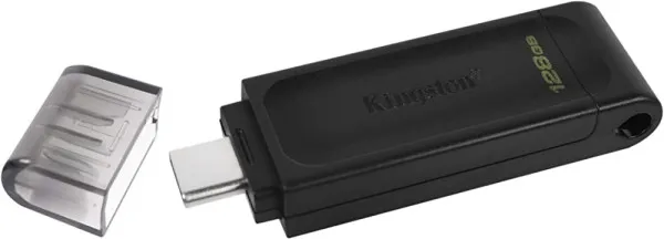 USB Flash Kingston 128GB USB 3.2 DataTraveler 70 USB-C black DT70/128GB Slika 1