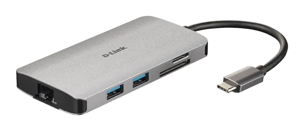 Docking D-Link DUB-M810 8in1 USB-C - HDMI/USB3.0x2/CR/PD/GLAN Slika 1