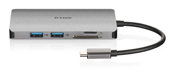 Docking D-Link DUB-M810 8in1 USB-C - HDMI/USB3.0x2/CR/PD/GLAN Slika 2