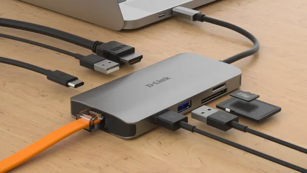 Docking D-Link DUB-M810 8in1 USB-C - HDMI/USB3.0x2/CR/PD/GLAN Slika 5