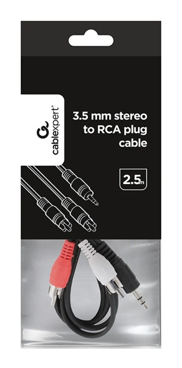 Audio kabl Cablexpert CCA-458-2.5M 3.5mm-2xRCA M 2,5m Slika 3