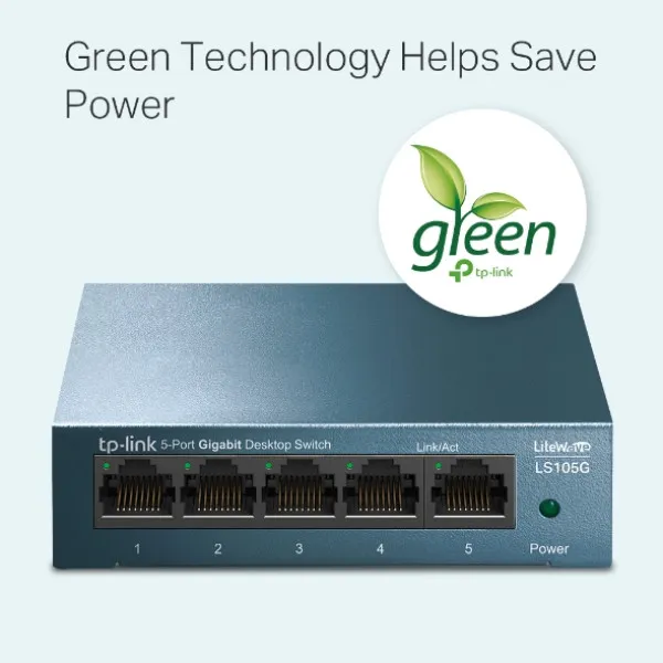TP-Link LAN Switch TP-LINK LS105G Gigabit 10/100/1000Mbps Slika 3