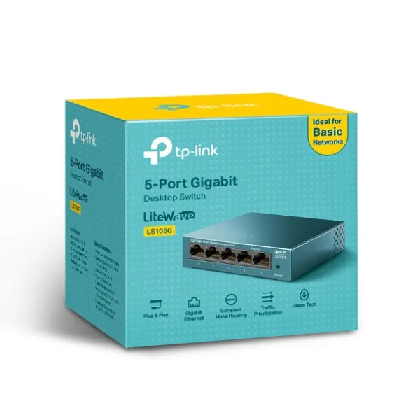 TP-Link LAN Switch TP-LINK LS105G Gigabit 10/100/1000Mbps Slika 4
