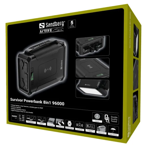 Powerbank Sandberg SURVIVOR USB-C/A/PD/DC 12V 420-78 96000mAh PD60W Slika 6