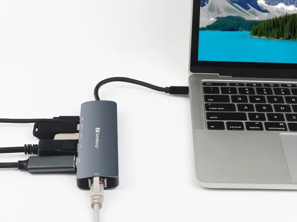 Docking station Sandberg USB-C - HDMI/DP/LAN/2xUSB 3.0/USB C PD 100W 136-43 Slika 3