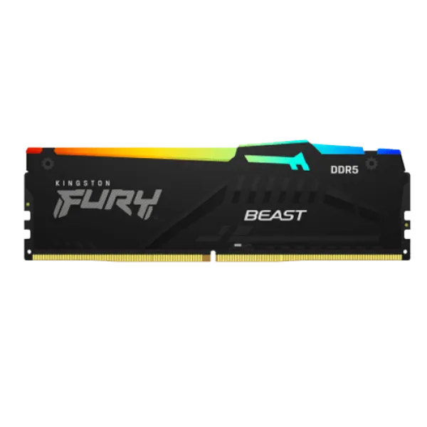 RAM DDR5 32GB 5200MT/s Kingston Fury Beast RGB Black KF552C40BBA-32 Slika 1