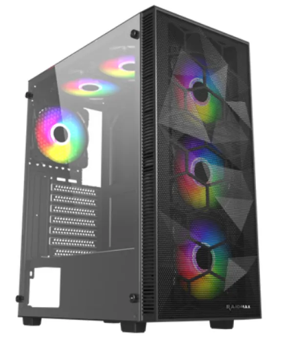 Kuciste Raidmax Talos RGB window/4x 120mm/Crni/650W RX-650XT(B)/RT650RGB Slika 1