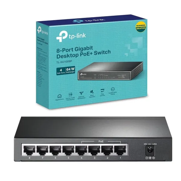 TP-Link LAN Switch TP-LINK TL-SG1008P 8port 4- POE Slika 1