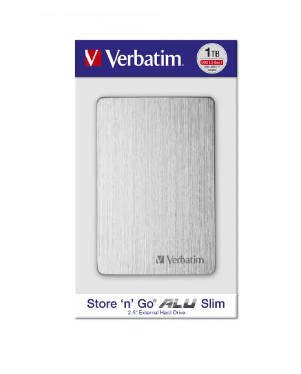 HDD E2.5" Verbatim 1TB USB 3.2 Store'n'Go 53663, Silver Slika 4