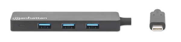 USB-C HUB 4port Manhattan 164924 3.2 G1/5Gbps/Crni Slika 2