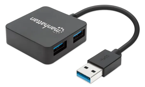 USB HUB 4port Manhattan 162296 3.2 G1/5Gbps/Crni Slika 1