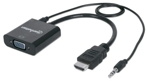 Adapter Manhattan 151559 HDMI/M - VGA/F + Audio Slika 1