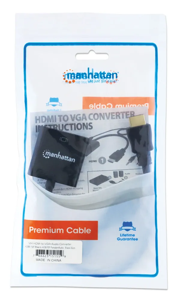 Adapter Manhattan 151559 HDMI/M - VGA/F + Audio Slika 3