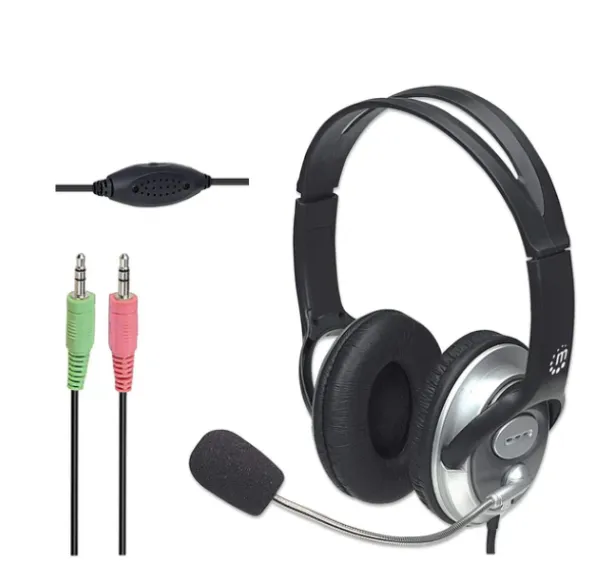Slušalice sa mikrofonom Manhattan Classic 175555, black Slika 5