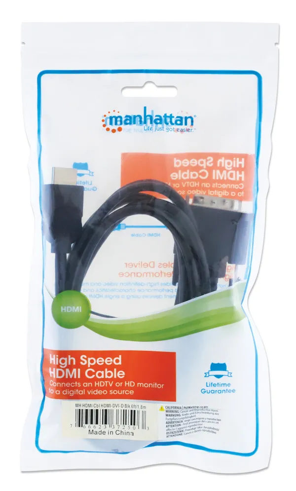 Kabl Manhattan 372510 HDMI/M - DVI-D/M 24+1/3m Slika 3