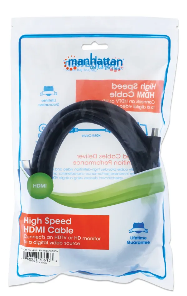Kabl Manhattan 306133 HDMI M/M 4K/30Hz/10bps/5m Slika 3