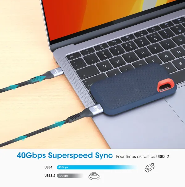 Kabl Manhattan 356374 USB-C M/M 3.1/8K/60Hz/Thunderbolt 4/40Gbps/PD/1m Slika 5