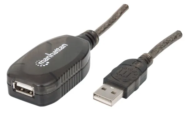 Kabl Manhattan 150958 USB-A M/F 2.0/480Mbps/produžni aktivni/20m Slika 1