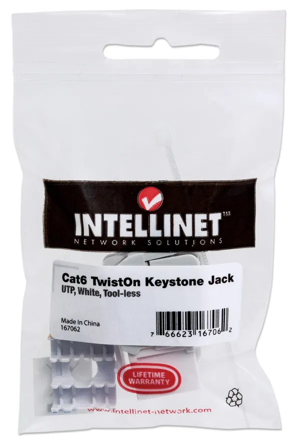 Modul RJ45 Intellinet 167062 Cat6/tool-less/568B 2-1/beli Slika 3