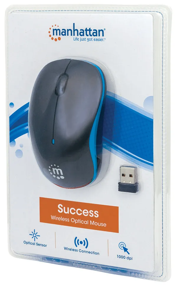 Miš Wireless Manhattan Success 179416, Black/Blue Slika 3