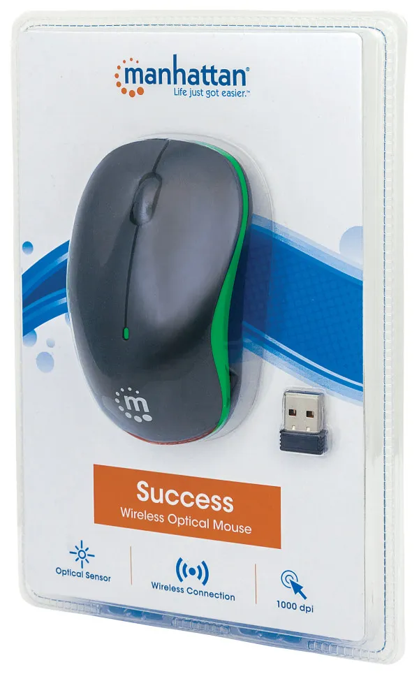 Miš Wireless Manhattan Success 179393, Black/Green Slika 3