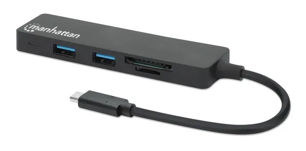 USB-C HUB 3port Manhattan 164948 3.2 G1/5Gbps/CR/Crni Slika 1