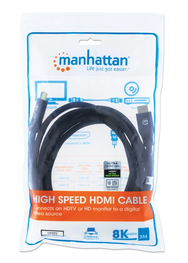 Kabl Manhattan 355957 HDMI M/M 8K/60Hz/48G/3m Slika 4