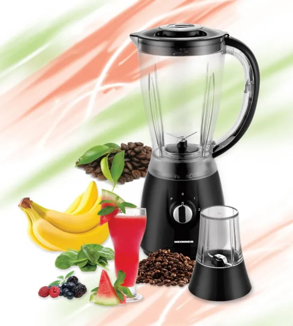 Heinner Blender HEINNER HBL-500R 1,5l/500W/plastična čaša/crni Slika 3