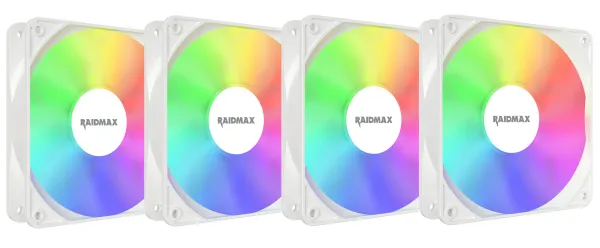 Raidmax 4x 120mm White X-Air ARGB, NVX120FWDC4 Slika 1