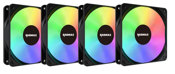 Raidmax 4x 120mm X-AIR ARGB fans Crni, NVX120FBDC4 Slika 1